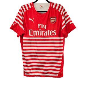 Puma Arsenal Football Club Red & White Pre match Short Sleeve Men's Jersey